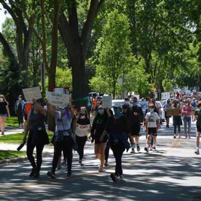 Elmhurst Family Walk for Racial Justice on Elm Park Avenue