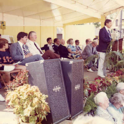 Bicentennial Fountain & Chicago Great Western Railway depot Dedication, 1976