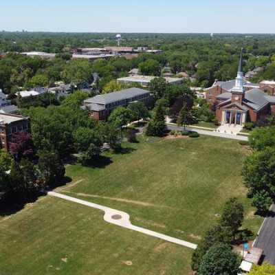 Aerial View of Elmhurst University Campus