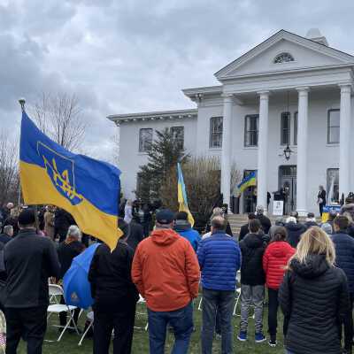 Elmhurst Stands for Ukraine Event at Wilder Park