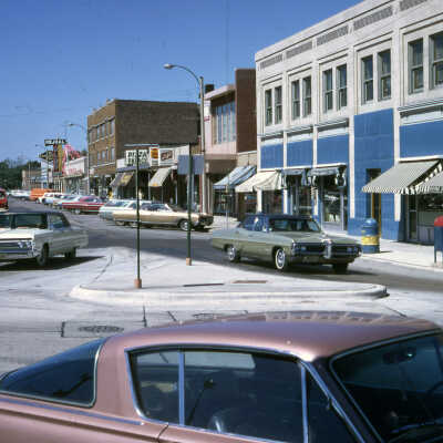 N. Addison Avenue and First Street, intersection