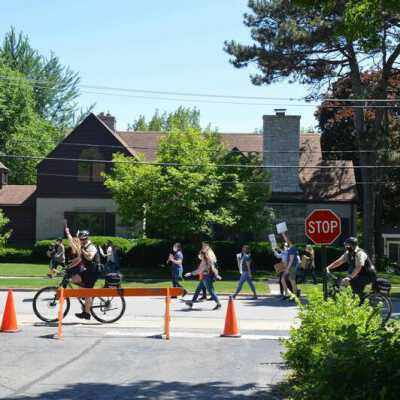 Elmhurst Family Walk for Racial Justice on Elm Park Avenue
