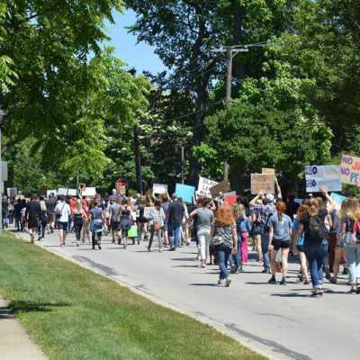 Elmhurst Family Walk for Racial Justice on Elm Park Avenue