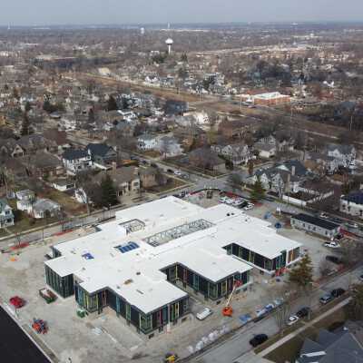 Aerial View, Lincoln Elementary School Construction