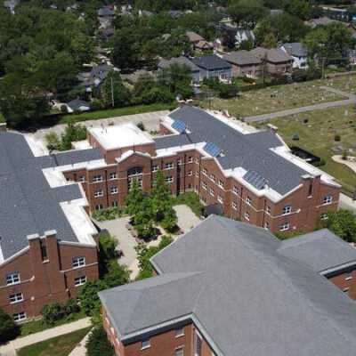 Aerial View of Elmhurst University Campus