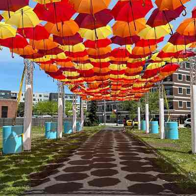 Umbrella Sky Elmhurst Exhibit