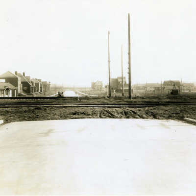 Chicago, Aurora and Elgin crossing at Poplar Avenue