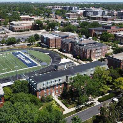 Aerial View of Elmhurst University Campus