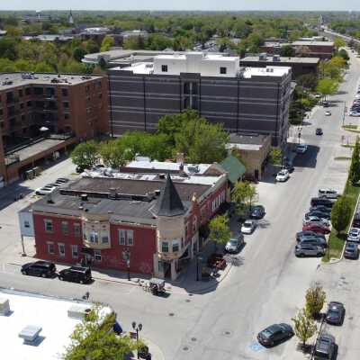Aerial View of Downtown Elmhurst