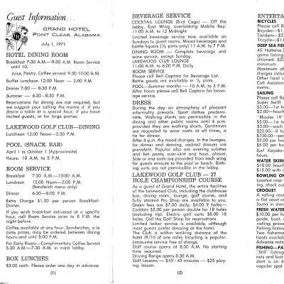 Activities 1971