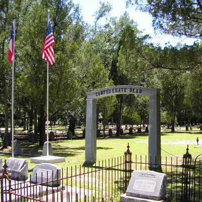 Confederate Rest Cemetery arch and flags - Point Clear Cemetery, Point Clear, AL