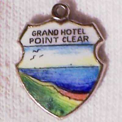Grand Hotel souvenir sterling silver enameled charm