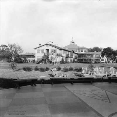 Shuffleboard anyone? Grand Hotel Main Building as viewed from Julep Point.