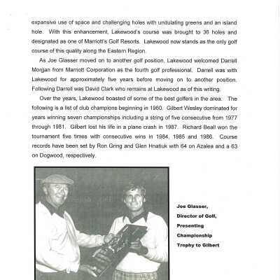 History of Lakewood Golf 18