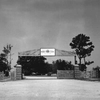 Operation Ivory Soap - Marine Training School entry gate to Grand Hotel in1944