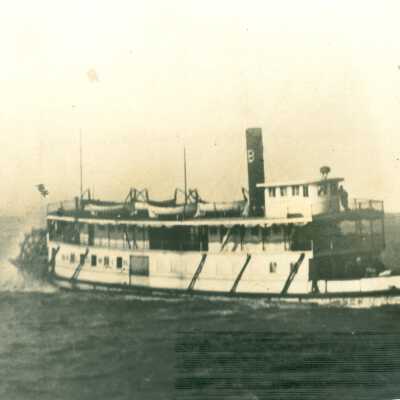 The "Baldwin" - one of the bay boats which supplied transportation to the Grand Hotel
