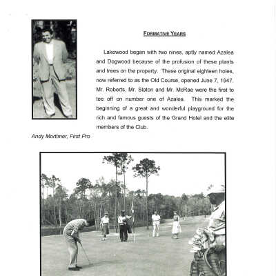 History of Lakewood Golf 9