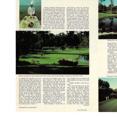 Golf Magazine Article inside