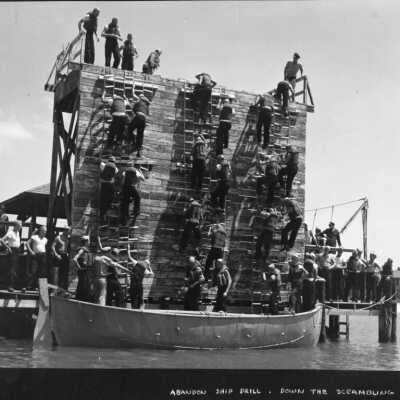 Operation Ivory Soap - Abandon Ship drill, down the scrambling nets 1944