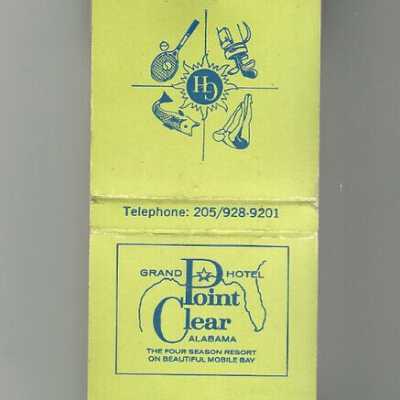 Match book cover from the 1970's