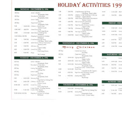 1996 Grand Holiday Activities page 2