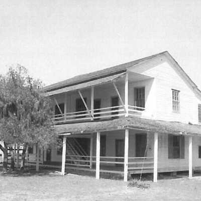 The Gunnison House, built in early 1850's by John A. M. Battle at Point Clear, where it stood until 1985.