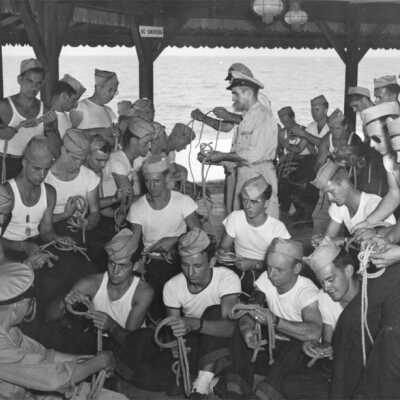 Operation Ivory Soap 1944 - knot tying classes were held at Julep Point, Grand Hotel, Point Clear, AL