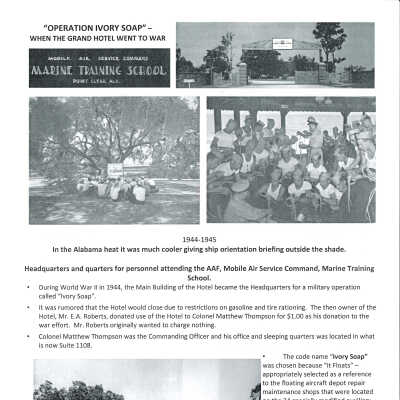 History Packet Marine Training School Page 1