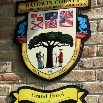 Historic plaque designation by Baldwin County Historic Development Commission