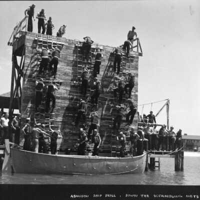 WWII ladder rope training during "Operation Ivory Soap" at Grand Hotel