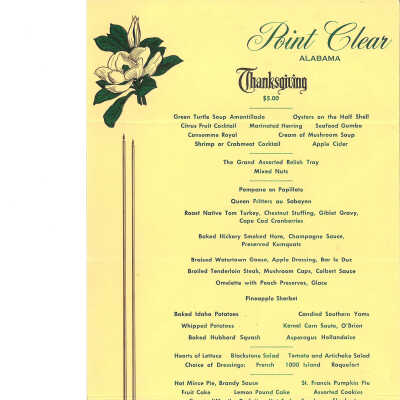 Thanksgiving Menu