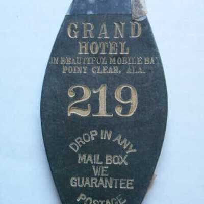 Key tag to Room 219 - Grand Hotel on beautiful Mobile Bay, Point Clear, AL