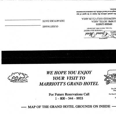 1990's Site Map of Grand Hotel property