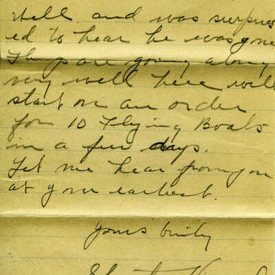 Letter from Stanley Vaughn