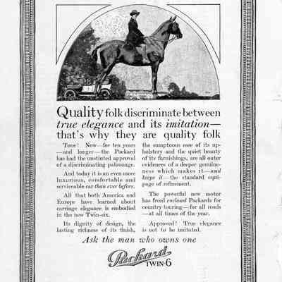 Packard Horse Twins-Six Ad
