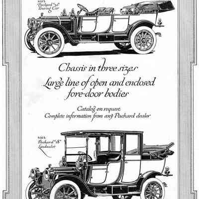 1912 Packard Ad Two Models