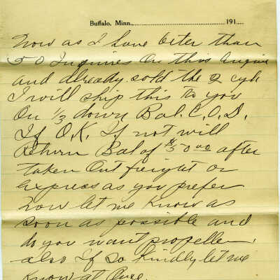 Letter from The Buffalo House