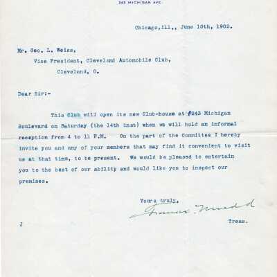 Letter to George Weiss from Mudd, 1902