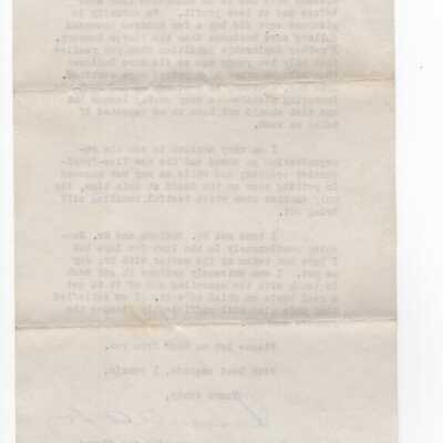 Correspondence to J.W. Packard, 1913