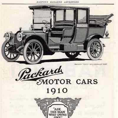 1910 Packard Car Ad