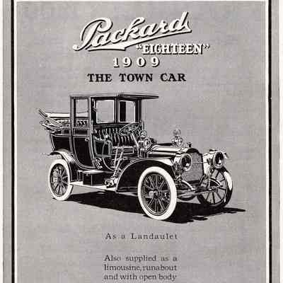Packard Car Ad 1909 Town Car