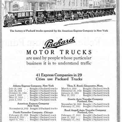 Packard Motor Trucks Ad