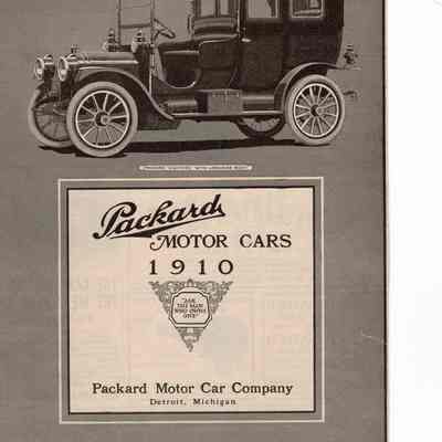 1910 Packard Eighteen Limo Ad