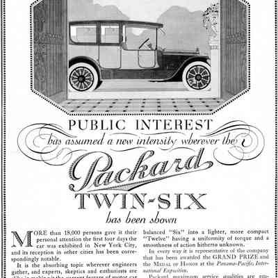 Packard Twin Six Public Interest Ad