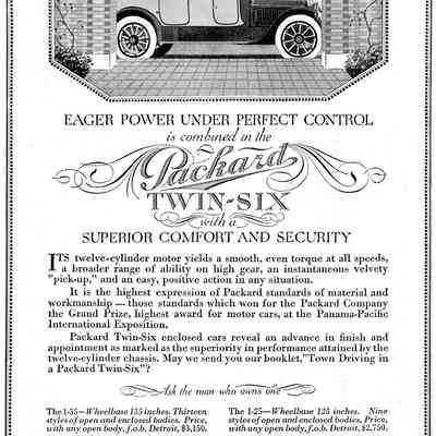 Packard Twin Six Comfort and Security Ad