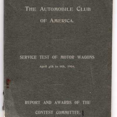 The Automobile Club of America Booklet, 1904