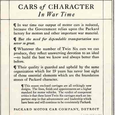 Land Speed World Record in Packard Ad 1919