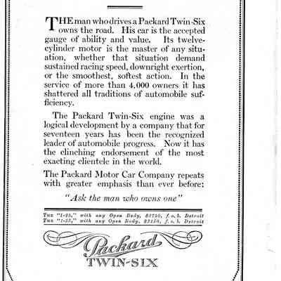 Packard Twin Six Right of Way Ad