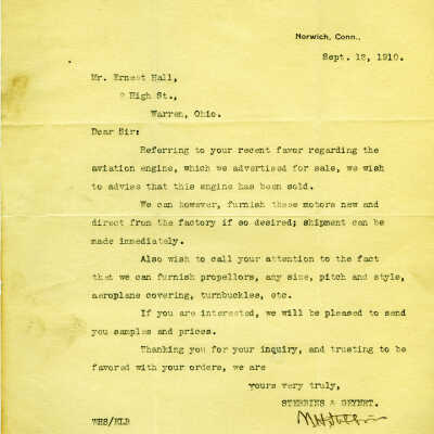 Letter from Stebbins and Geynet