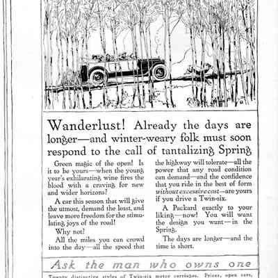 Packard Twin Six Wanderlust Ad